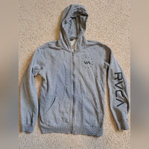 RVCA mens hoodie sweatshirt grey size Medium